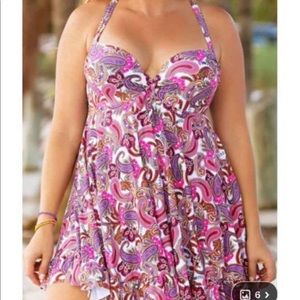 Paisley print swim suit